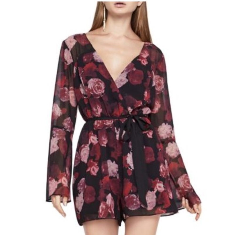 🔆NWT BCBG Bell Sleeve Rose Romper